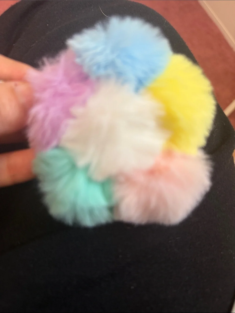 Colorful Pom Pom keychain